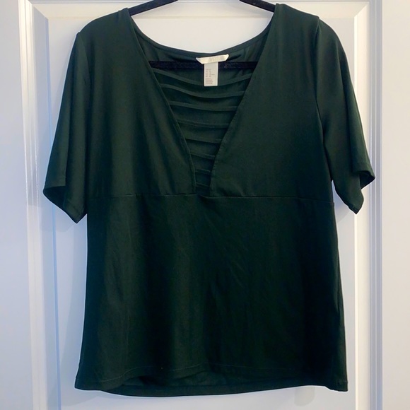 H&M Dark Green Top - Picture 1 of 4